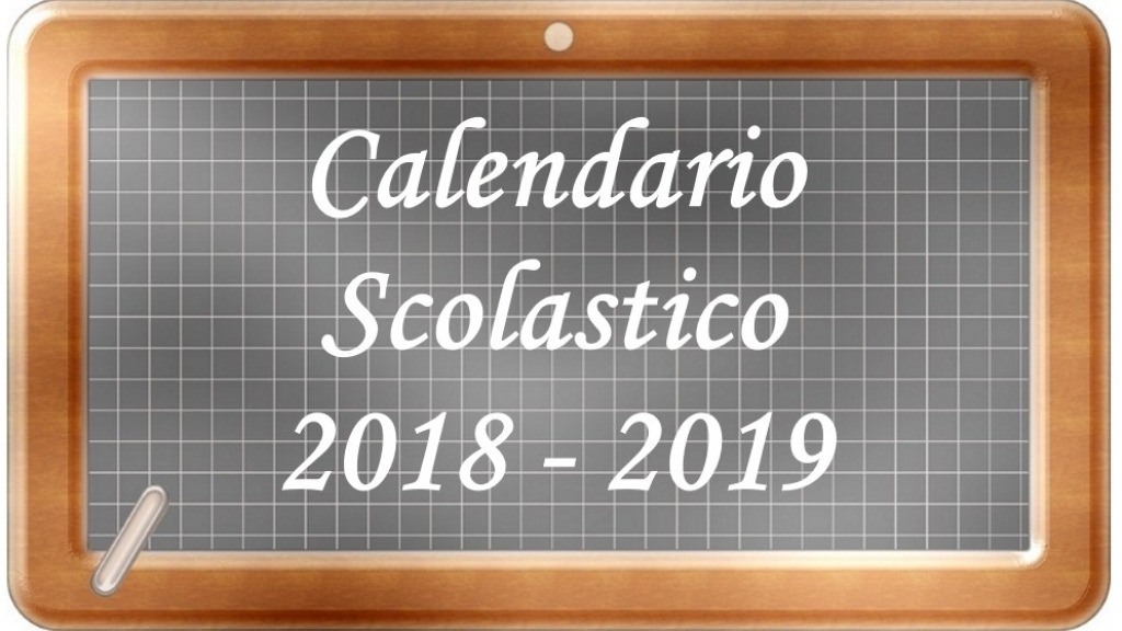 calendario scolastico 2018 2019