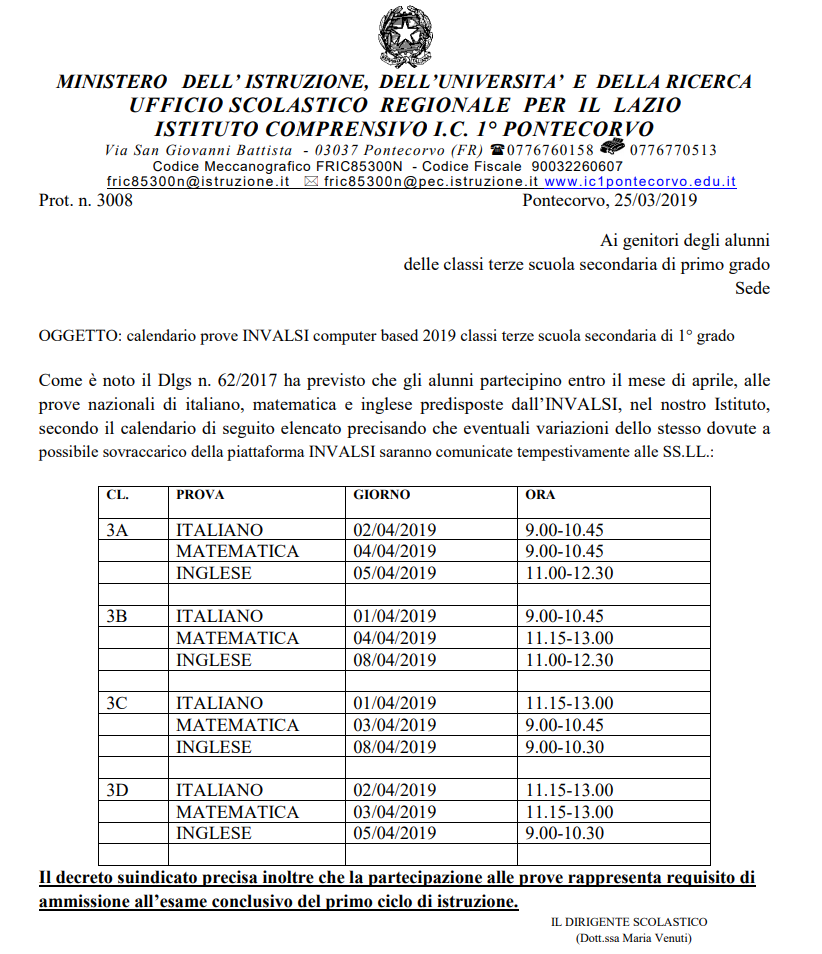 circolare 3008 250319 proveinvalsi