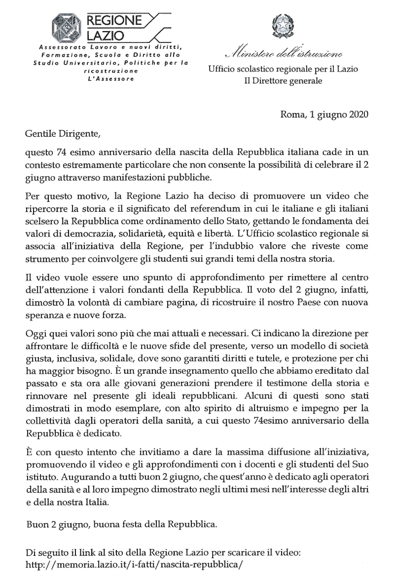 reg lazio usr lazio letteradirigentiscolastici 010620