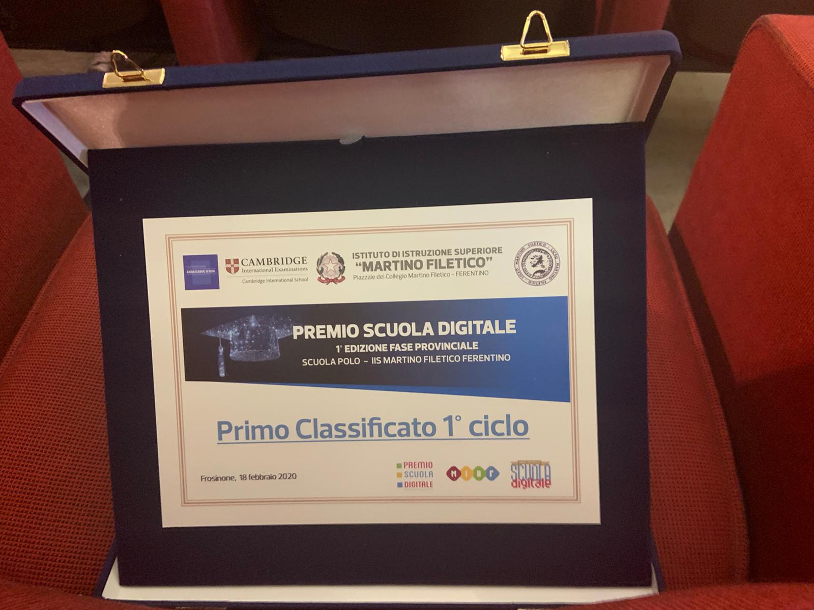 Targa premio 180220