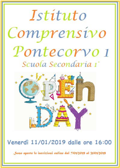 open day scuola media 110119