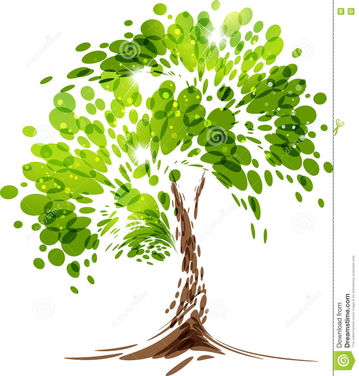 albero stilizzato di vettore di verde 73699896