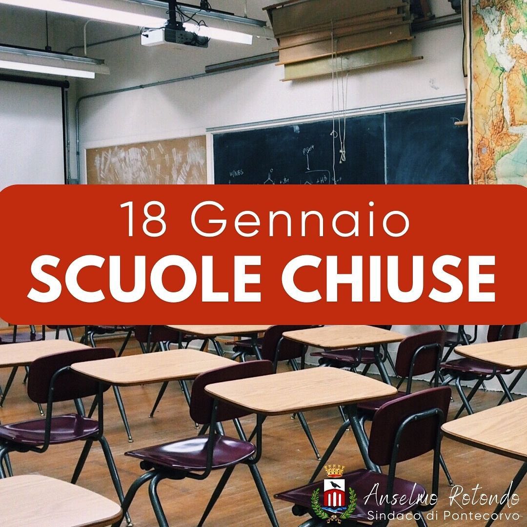 Comunicazione chiusura scuole 18 gennaio